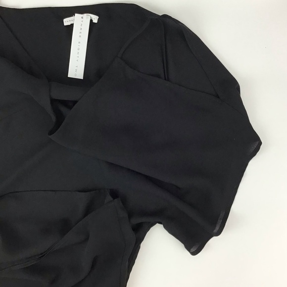 NWT Three Eighty Two Black Cold Shoulder Mini Shift Dress | XS - Picture 6 of 11